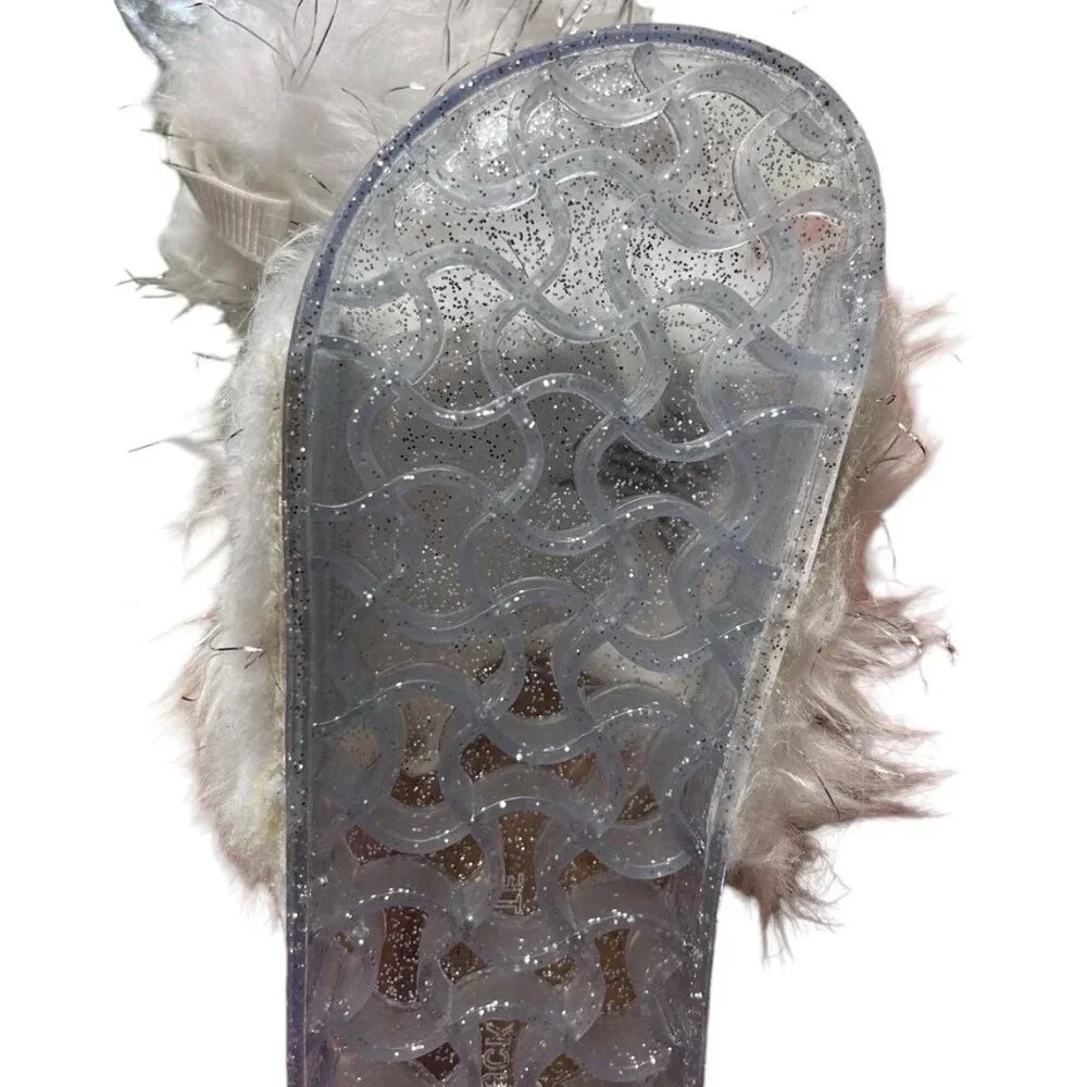 Tucker + Tate Toddler New Furry Sparkly Slides Size 10M